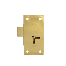 ASEC 100 1 Lever Straight Cupboard Lock 38mm Keyed Alike  - Satin Brass