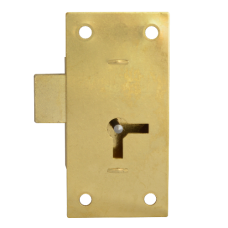 ASEC 100 1 Lever Straight Cupboard Lock 75mm Keyed Alike  - Satin Brass