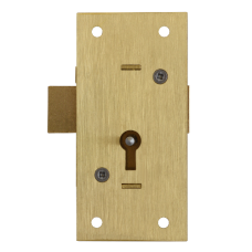 ASEC 36 2 Lever Straight Cupboard Lock 75mm Keyed To Differ  - Satin Brass