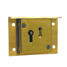 ASEC 2 Lever Till Lock 50mm Keyed To Differ  - Satin Brass