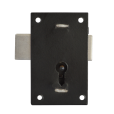 ASEC 150 1 Lever Straight Cupboard Lock 57mm Keyed Alike  - Black