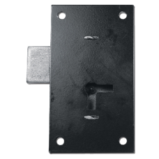 ASEC 155 1 Lever Straight Cupboard Lock 102mm Keyed Alike  - Black