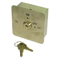 ASEC On/Off Key Switch 1 Gang - Stainless Steel