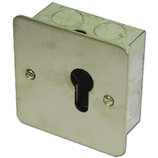 ASEC 1 Gang On/Off Euro Key Switch Maintained - Stainless Steel