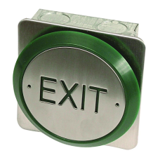 ASEC All Active Small Push Plate Exit Button `Exit` - Stainless Steel