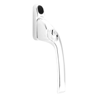 CHAMELEON Offset Locking Window Espag Handle  Right Handed - White