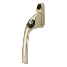 CHAMELEON Offset Locking Window Espag Handle  Left Handed - Polished Brass