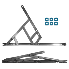 CHAMELEON Side Hung Restricted Friction Hinge With Packers - 13mm - 17mm 400mm x 13mm 17mm Right Handed - Stainless Steel