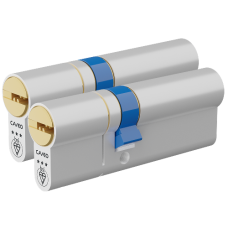 CAVEO TS007 3* Double Euro Dimple Cylinder Keyed Alike 85mm 35Ext/50 30/10/45 3 Keys - Dual Finish