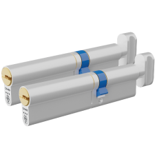 CAVEO TS007 3* Key & Turn Euro Dimple Cylinder Keyed Alike 120mm 75Ext/45 70/10/40T 3 Keys - Dual Finish
