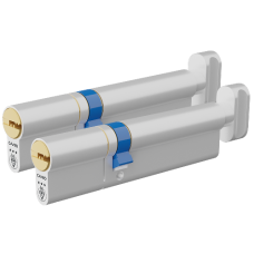 CAVEO TS007 3* Key & Turn Euro Dimple Cylinder Keyed Alike 120mm 45Ext/75 40/10/70T 3 Keys - Dual Finish