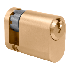 EVVA GPI OHZ Oval Half Cylinder MK 41mm 32/9 MK `AMK1` - Polished Brass