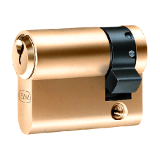 EVVA A5 HZ Euro Half Cylinder KA A67670 41mm 32-9  - Polished Brass