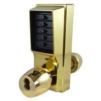 DORMAKABA Simplex 1000 Series 1021B Knob Operated Digital Lock With Key Override  No Cylinder 1021B-03 - Polished Brass
