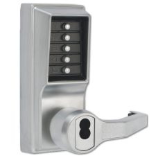 DORMAKABA Simplex L1000 Series L1021B Digital Lock Lever Operated  Right Handed No Cylinder LR1021B-26D - Satin Chrome