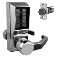 DORMAKABA Simplex L1000 Series L1041B Digital Lock Lever Operated With Key Override & Passage Set  Right Handed No Cylinder LR1041B-26D - Satin Chrome