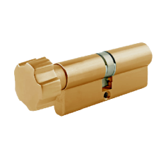 UNION 2X19 Euro Key & Turn Cylinder 65mm 32.5/T32.5 27.5/10/T27.5 Keyed Alike `WVL482` PL - Polished Lacquered Brass