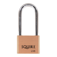 SQUIRE Lion Range  Long Shackle Padlocks 50mm Keyed To Differ  - Brass