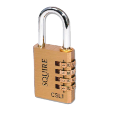 SQUIRE 4 Wheel Brass Open Shackle Combination Padlock 40mm Keyed To Differ 