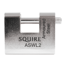 SQUIRE ASWL Steel Sliding Shackle Padlock 80mm Keyed To Differ  - Silver