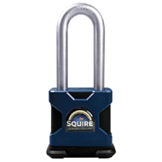 SQUIRE SS50S/2.5 Stronghold Steel 6 Pin Long Shackle Padlock Keyed To Differ 