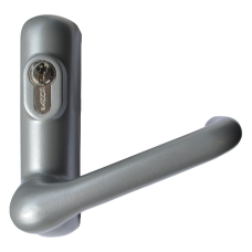 EXIDOR 410 Lever Operated Outside Access Device  - Silver Enamelled