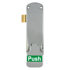 EXIDOR 297 Push Pad Panic Latch  - Silver Enamelled