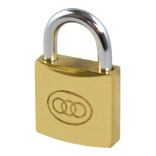Tricircle 26 Series  Open Shackle Padlocks 32mm Keyed To Differ  - Brass
