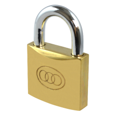 Tricircle 26 Series  Open Shackle Padlocks 50mm Keyed To Differ  - Brass