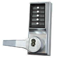 DORMAKABA LP1000 Series Front Only Digital Lock To Suit Panic Latch With Key Override  Left Handed No Cylinder - Satin Chrome