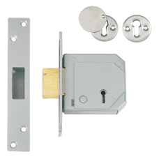 UNION C-Series 3G114E BS 5 Lever Deadlock 67mm Keyed To Differ  - Satin Chrome