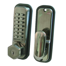 CODELOCKS CL255KO Series Digital Lock With Key Override CL255KO SC - Stainless Steel