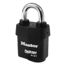 MASTER LOCK 6121 & 6127 Pro-Series Laminated Padlock 6121 EURD 54mm Keyed To Differ  - Black