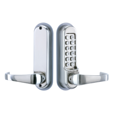 CODELOCKS CL510 Series Digital Lock With Tubular Latch CL510 Without Passage Set - Stainless Steel