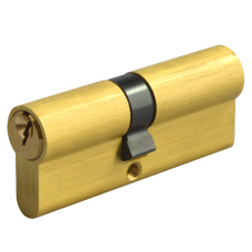 ERA 6-Pin Euro Double Cylinder 85mm 35/50 30/10/45 Keyed To Differ  - Polished Brass