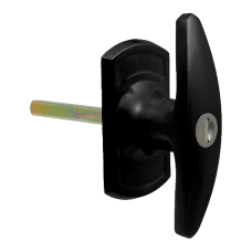 L&F 1616 Garage Door Lock  - Black