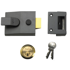 YALE 91 Non-Deadlocking Nightlatch 60mm Case Cyl  - Polished Brass