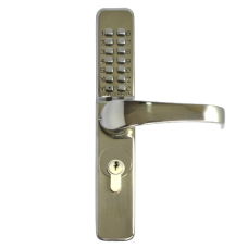 CODELOCKS CL0460 Series Narrow Style Digital Lock 0475 Euro Cylinder - Satin Chrome