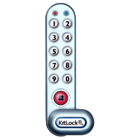 CODELOCKS KL1000 Battery Operated Digital Cabinet Lock  - Silver Grey