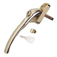 HOPPE UPVC Espag Handle Cranked Right Handed  - Gold