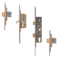 FULLEX SL16 Lever Operated Latch & Deadbolt Split Spindle - 2 Dead Bolt 1 Hook 35/68 16mm Faceplate