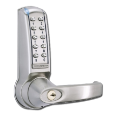 CODELOCKS CL4020 Battery Operated Digital Lock CL4020 Lever Operated - Brushed Steel PVD