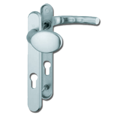 HOPPE  Atlanta UPVC Lever / Moveable Pad Door Furniture 77G/3831N/1710 92mm Centres  - Silver