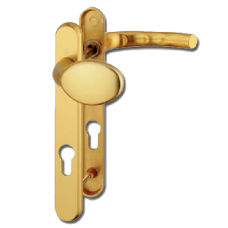 HOPPE  Atlanta UPVC Lever / Moveable Pad Door Furniture 77G/3831N/1710 92mm Centres  - Gold