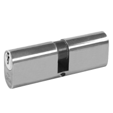 CISA C2000 Oval Double Cylinder 86mm 43/43 38/10/38 Keyed To Differ  - Nickel Plated