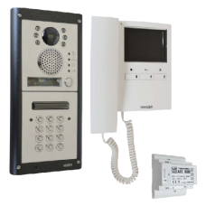 VIDEX 4K Video 1 Way Intercom Kit With Keypad Colour - Polished Stainless Steel