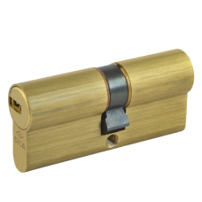 CISA Astral Euro Double Cylinder 70mm 35/35 30/10/30 Keyed To Differ  - Polished Brass