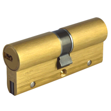 CISA Astral S Euro Double Cylinder 80mm 40/40 35/10/35 Keyed To Differ  - Polished Brass