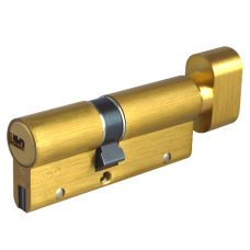 CISA Astral S Euro Key & Turn Cylinder 80mm 35/T45 30/10/T40 Keyed To Differ  - Polished Brass