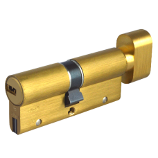 CISA Astral S Euro Key & Turn Cylinder 80mm 40/T40 35/10/T35 Keyed To Differ  - Polished Brass